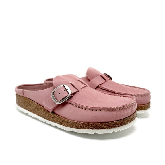 Birkenstock Buckley Clog Soft Pink Nubuck Mules Size 39 EU 8 US Narrow Fit - Picture 1 of 13